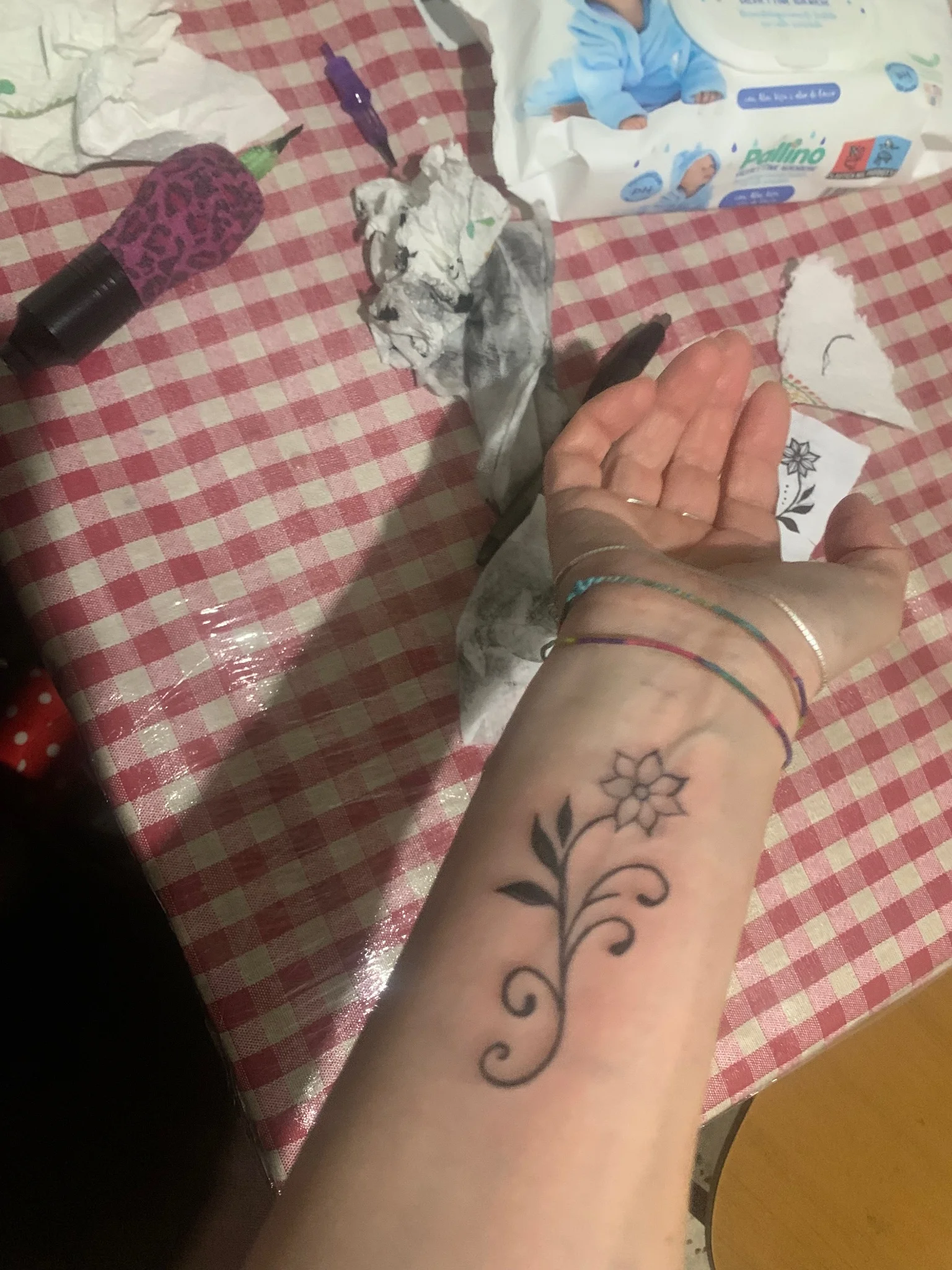 Floral tattoo by Nina Gotsuli