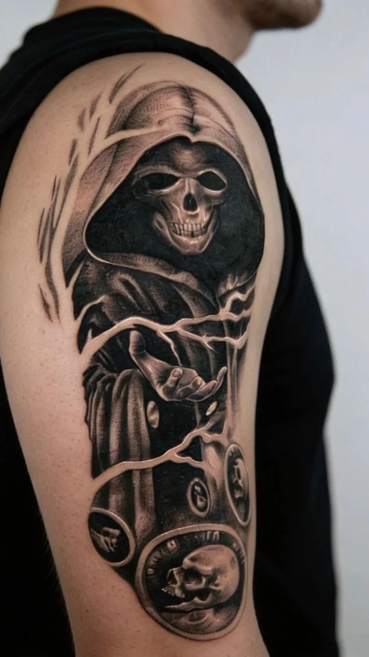 Black & Grey Realism tattoo by Hamid Salehi