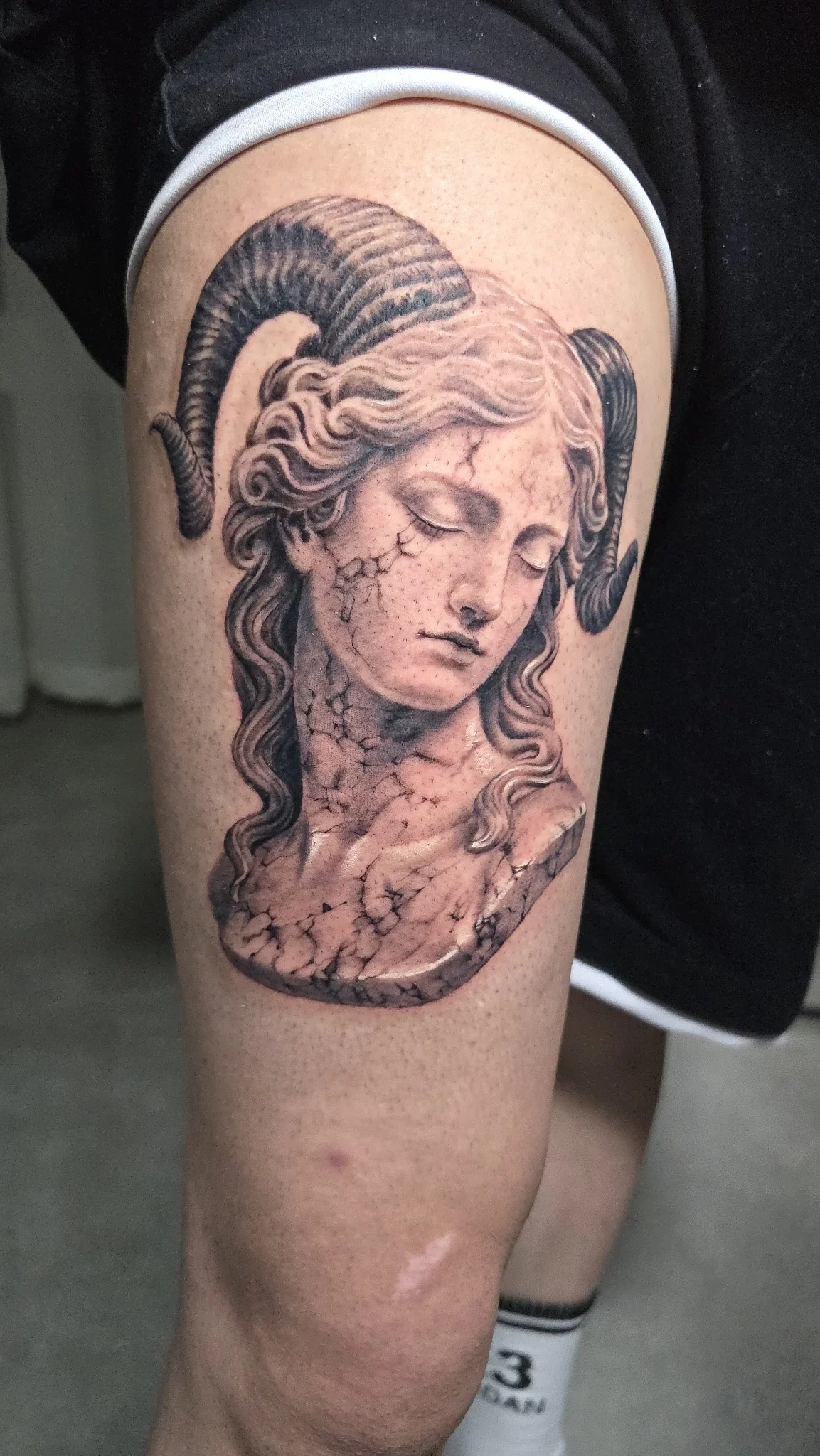 Black & Grey tattoo by Hamid Salehi