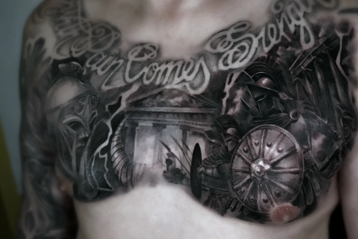 Black & Grey Realism tattoo by Roxxtattoo