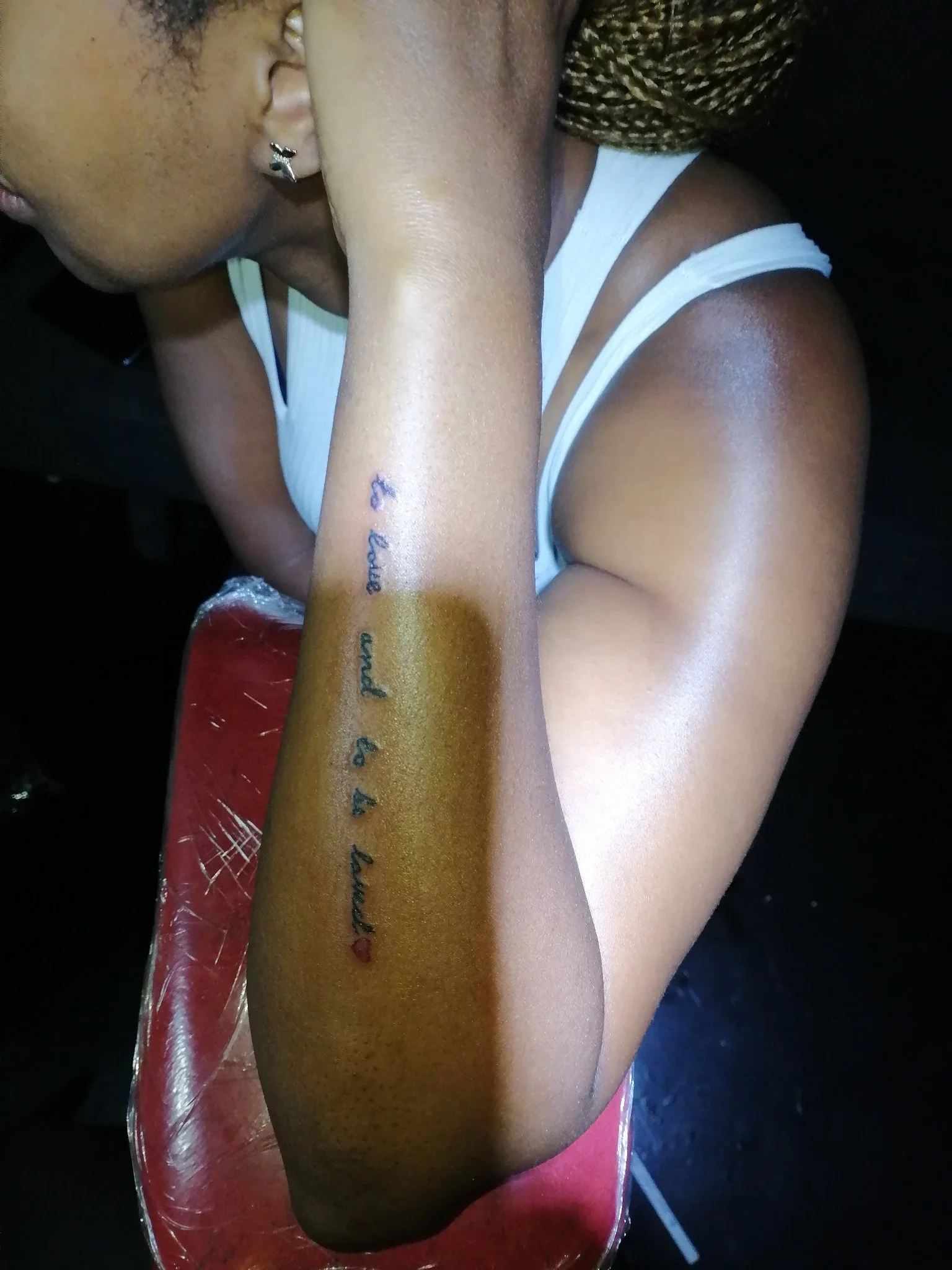 Script tattoo by Tshwanekhomotso682