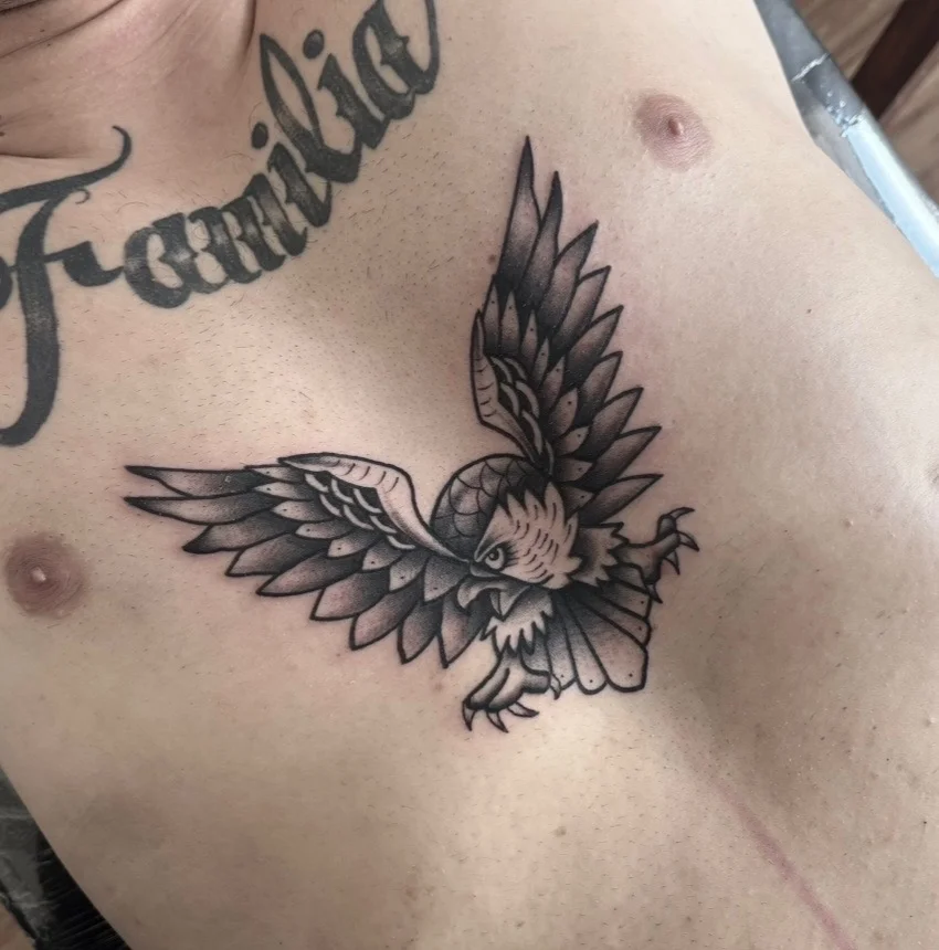 Neo-Traditional tattoo by Lucas Sanz