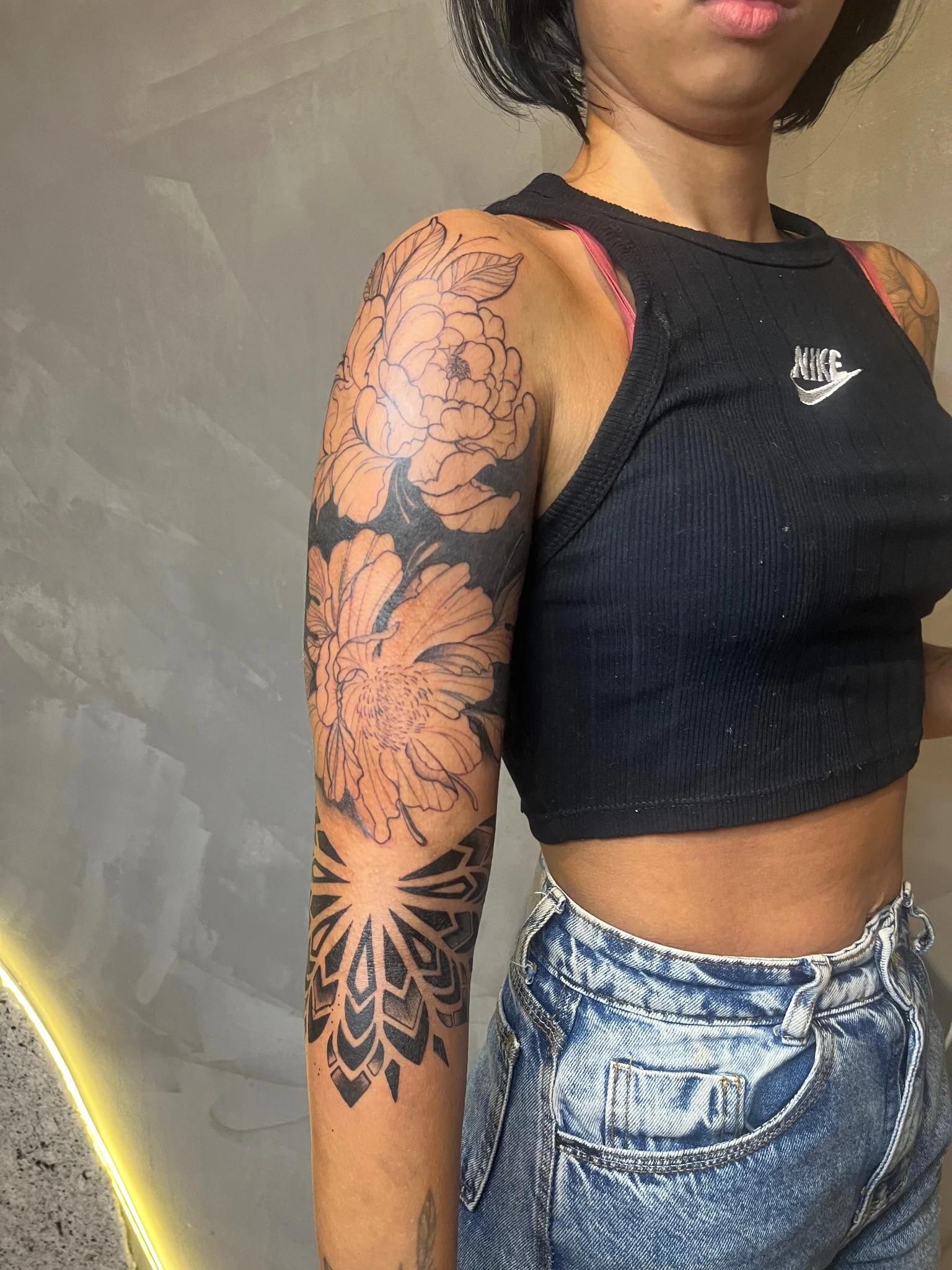 Floral tattoo by Larissa Olecsiuc