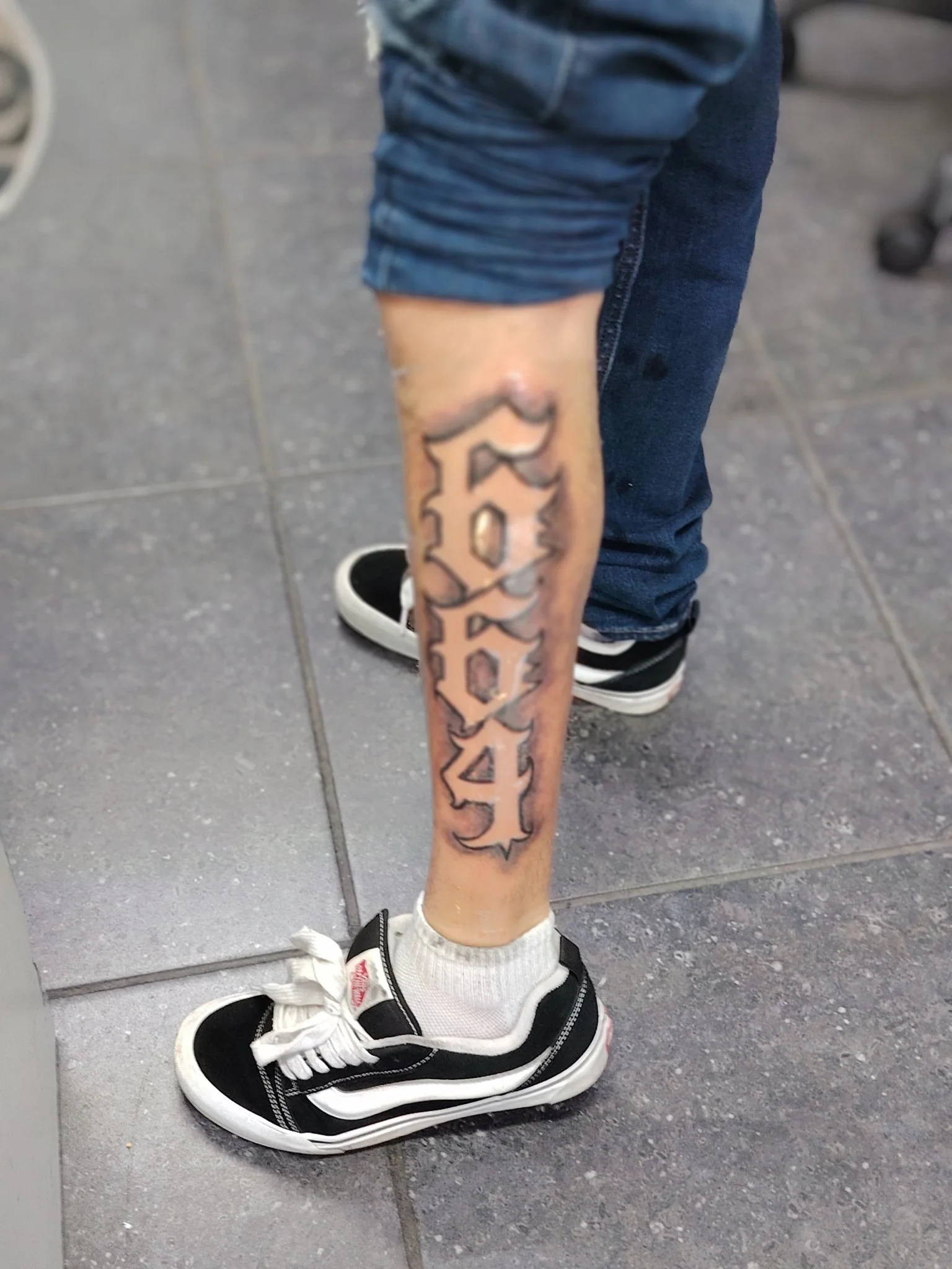 Lettering tattoo by Juan Arvizu