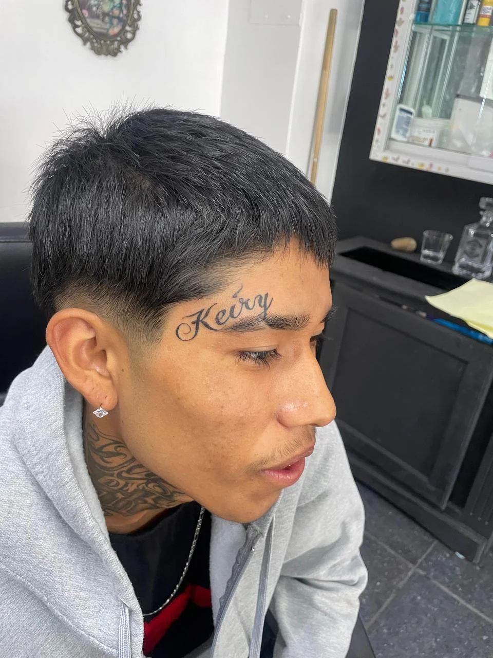 Script tattoo by Juan Arvizu