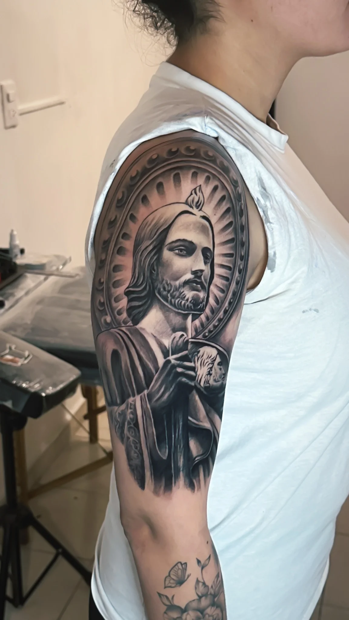 Black & Grey Realism tattoo by fer morales