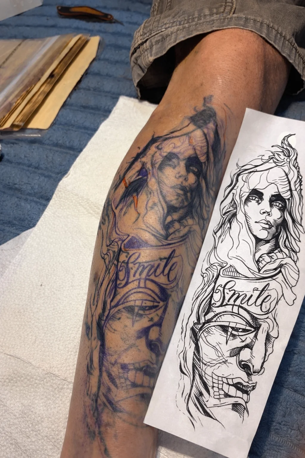 Cover-up tattoo by luckycoyoti