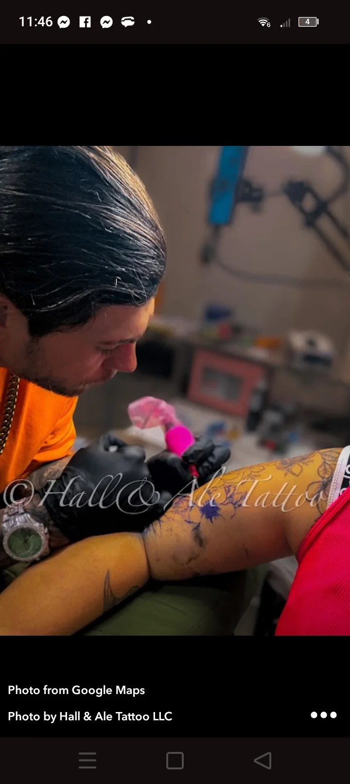 Floral tattoo by Seth David James