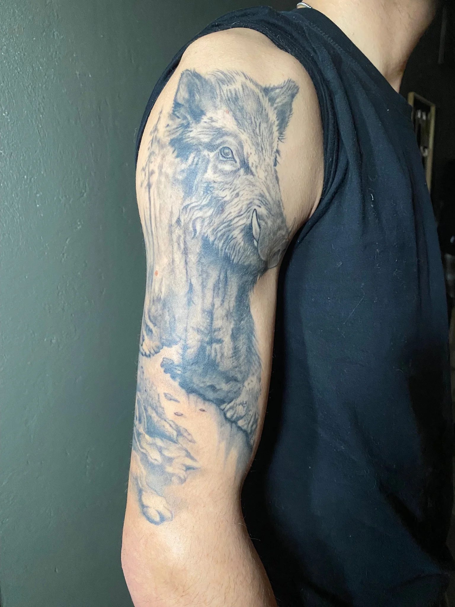 Black & Grey Realism tattoo by Dzmitry Liasnou