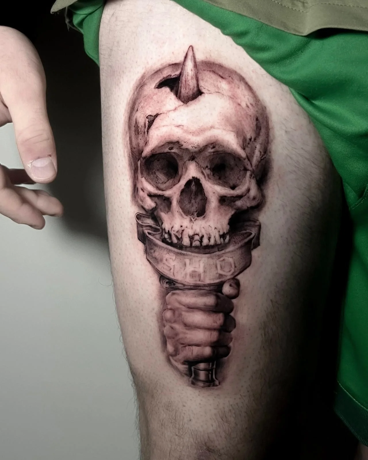 Black & Grey Realism tattoo by Sfera_tattoo