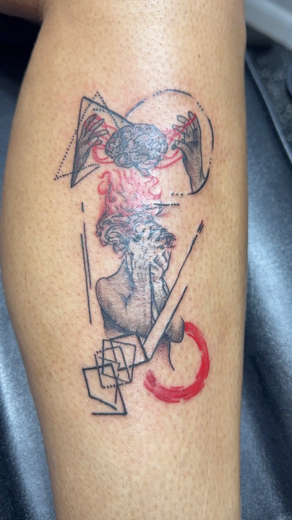 New School tattoo by Kane Magruder