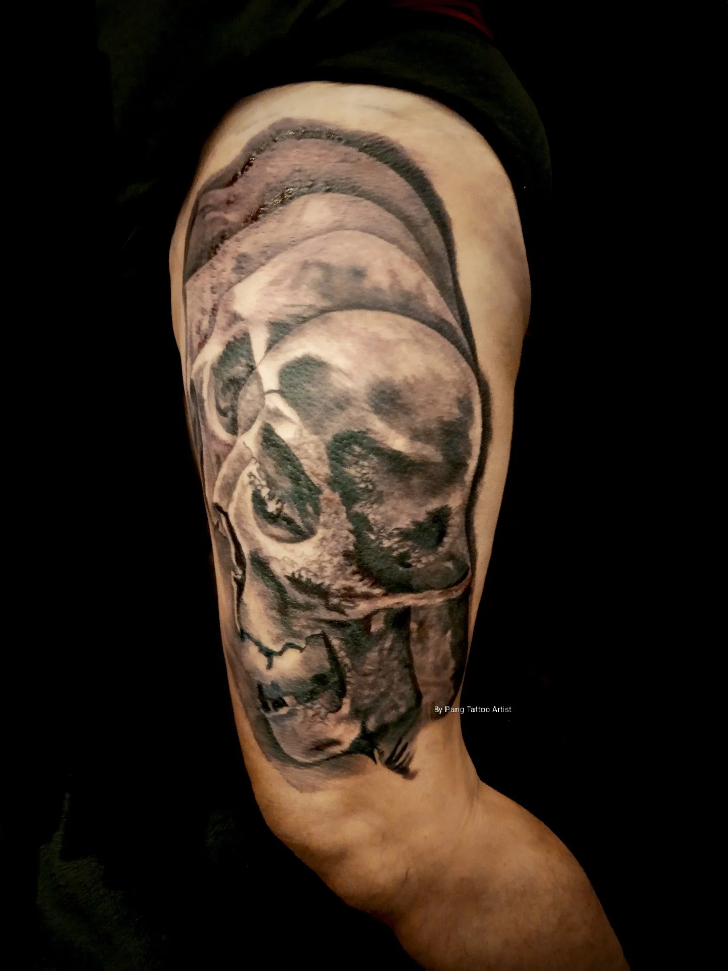 Black & Grey Realism tattoo by Pang Tattoo Artist