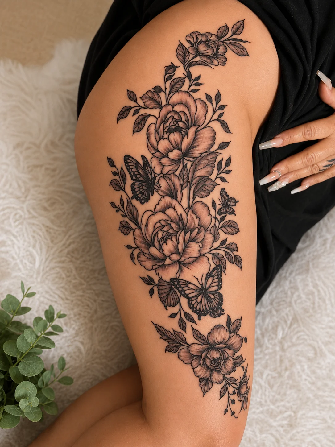 Black & Grey tattoo by Delilah