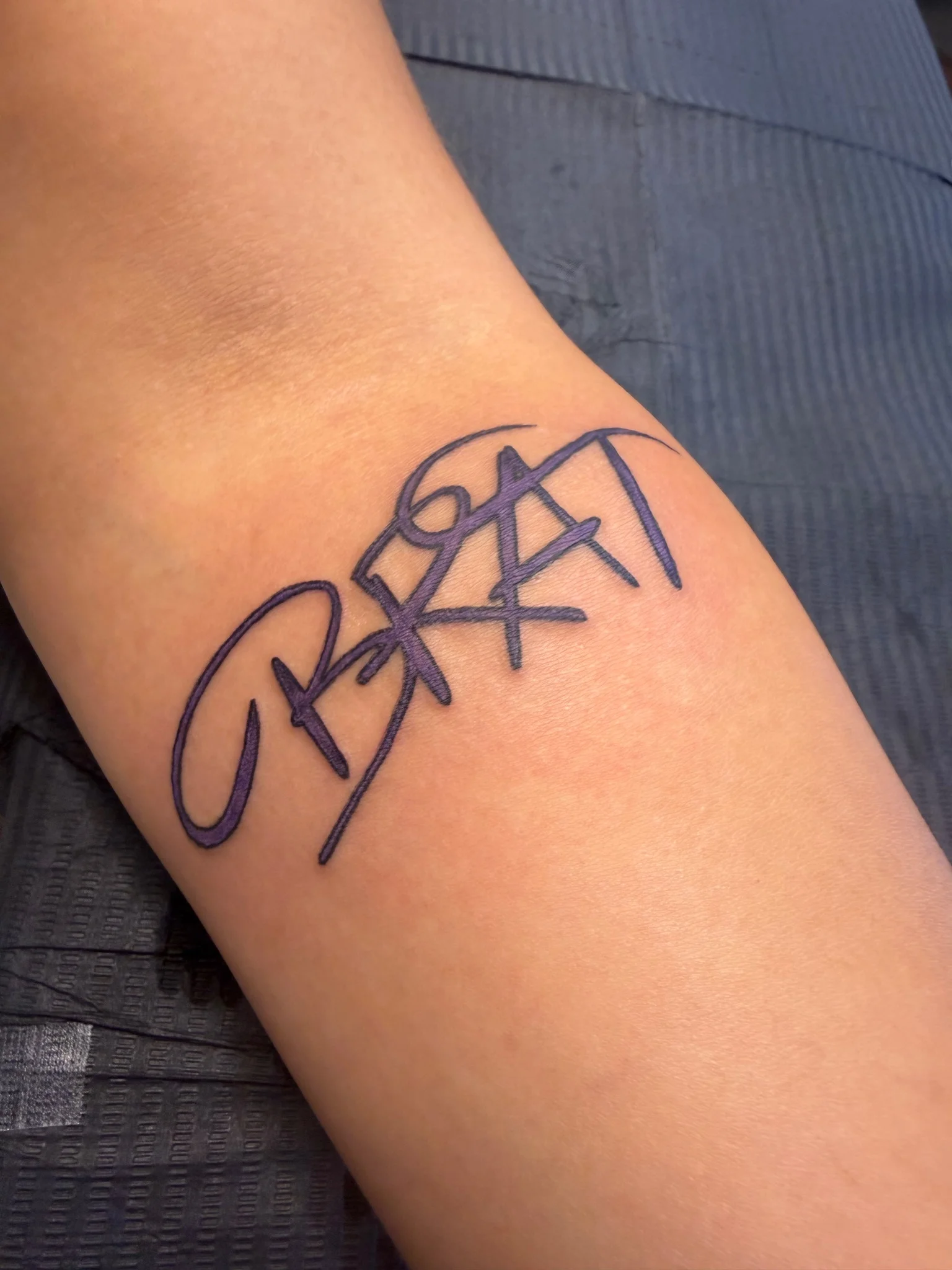 Lettering tattoo by adriennesmith.ink