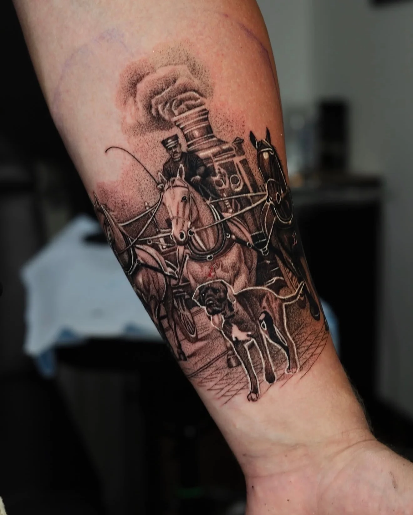 Black & Grey Realism tattoo by Miguel Lopez