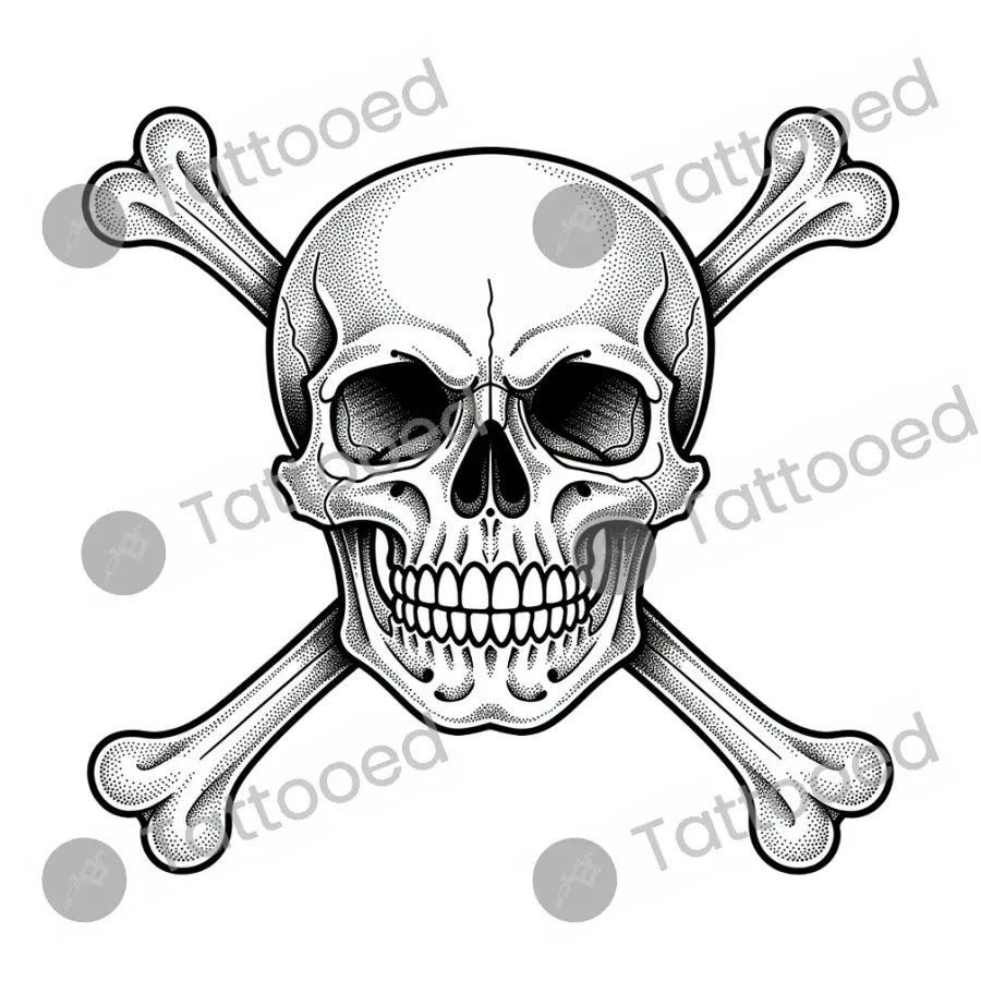 Pirate Symbol, blackwork tattoo flash design