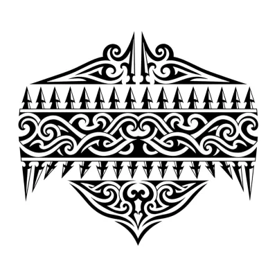 Spearhead Shoulder Band, Tribal tattoo flash design