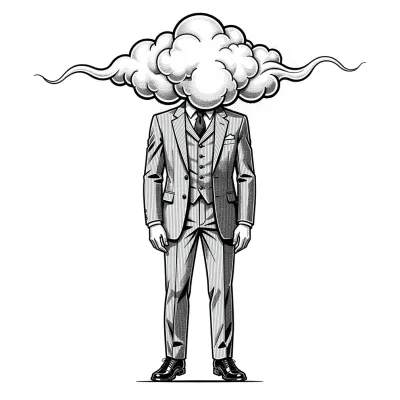 Cloud Head, Surrealism tattoo flash design
