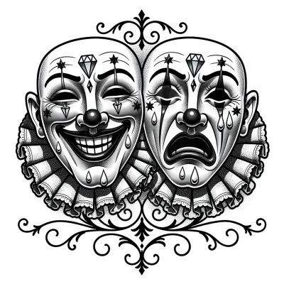 Smile Now Cry Later, Chicano tattoo flash design