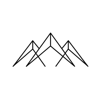 Three Line Mountains, Minimalist tattoo flash design