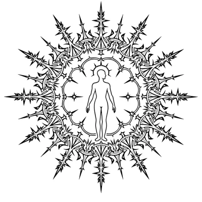Barbed Halo, Cybersigilism tattoo flash design