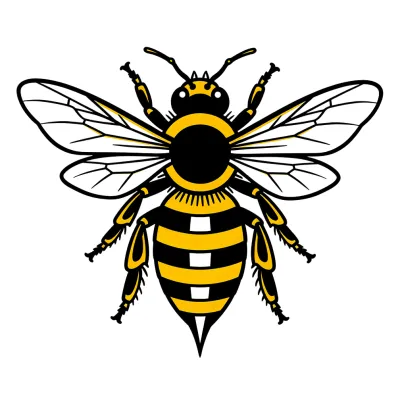 Honey Bee, Traditional tattoo flash design