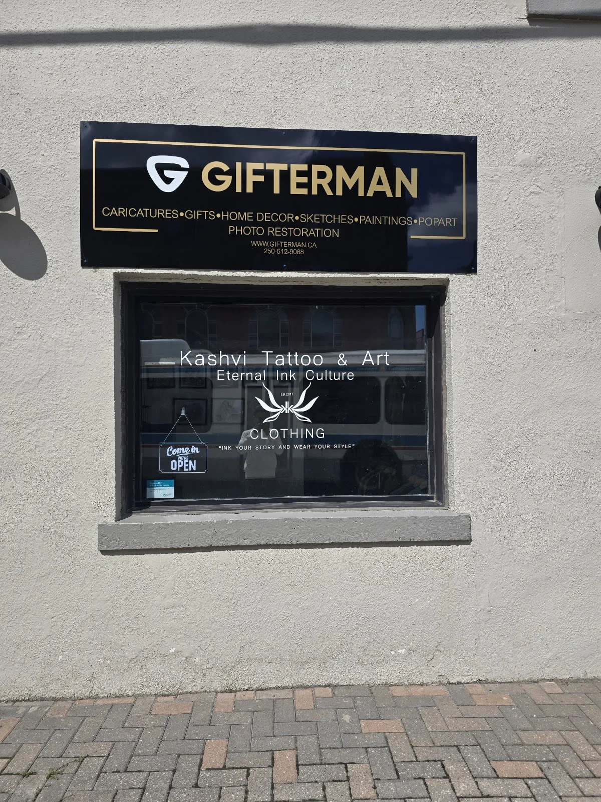 Kashvi Tattoo and Gifterman tattoo shop in Kingston, ON