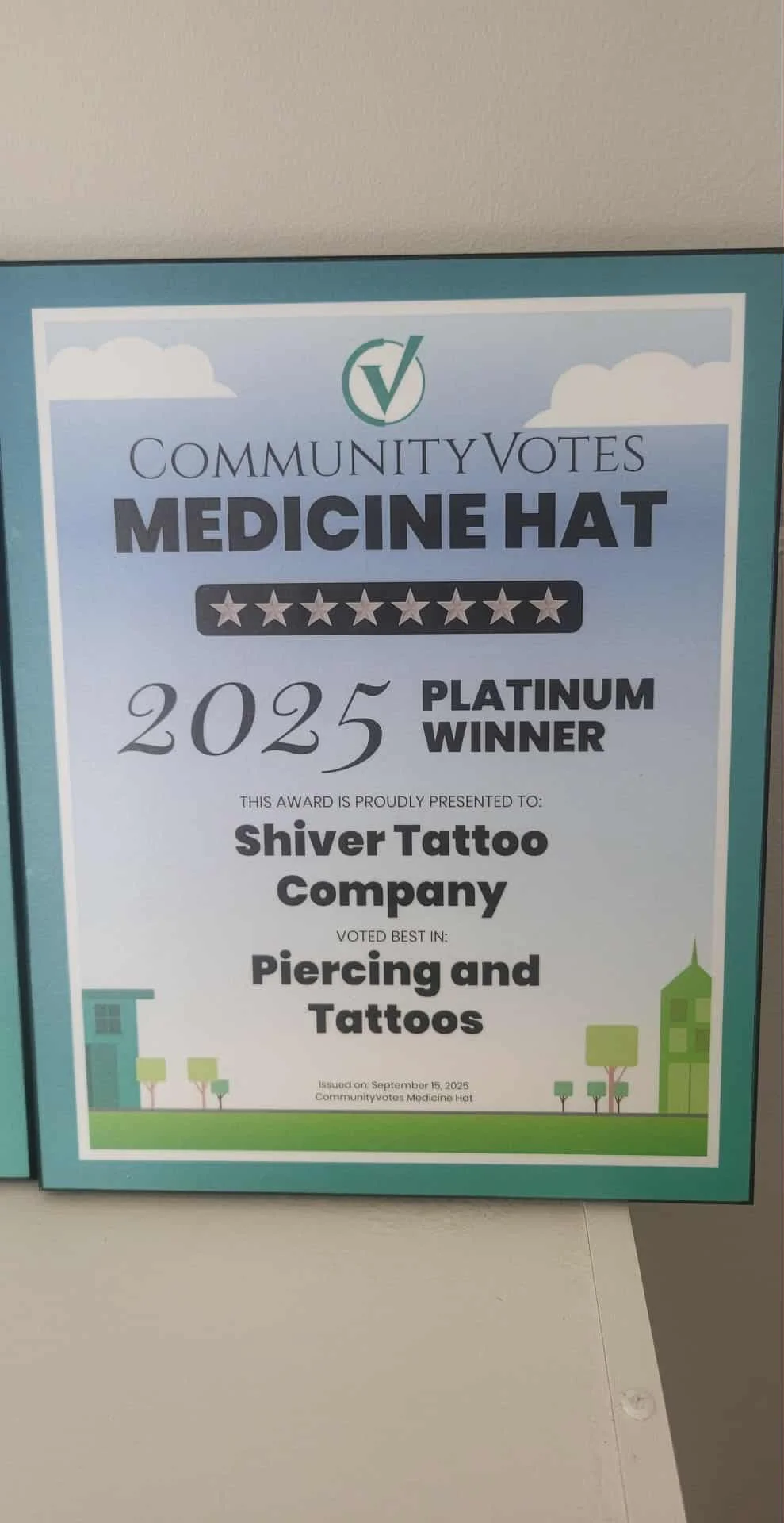 Shiver Tattoo Company tattoo shop in Medicine Hat