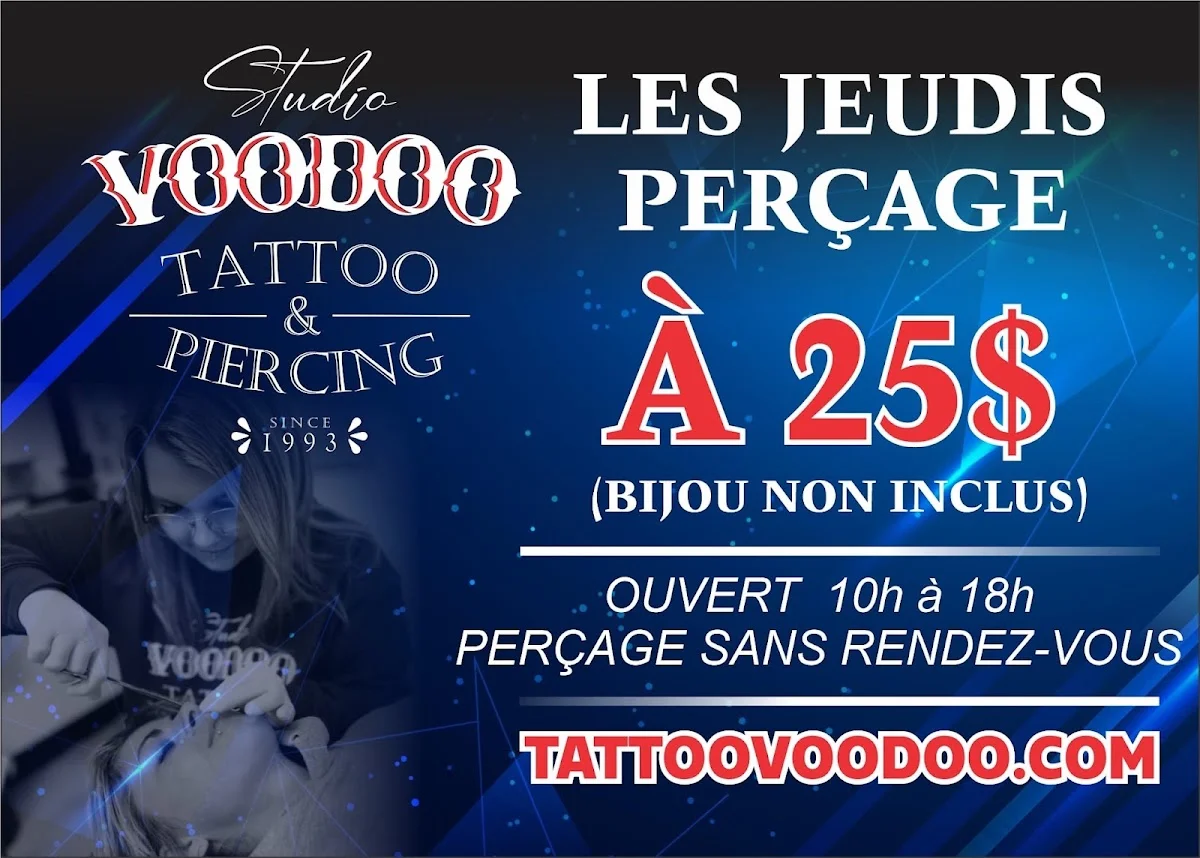 Tattoo Voodoo Studio tattoo shop in Granby, QC