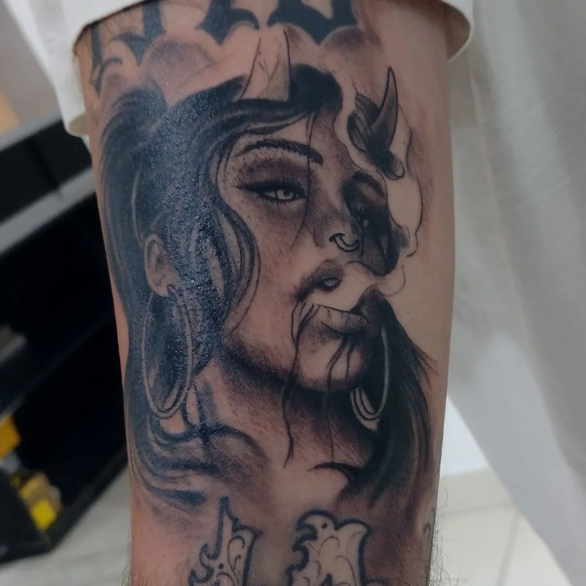 Scorpion tattoo shop tattoo shop in Reynosa, Tamps.
