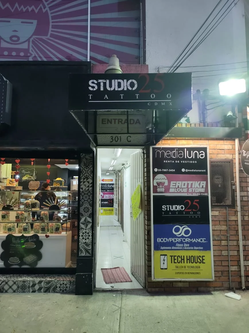 25 Studio Tattoo Cdmx tattoo shop in Benito Juarez, CDMX