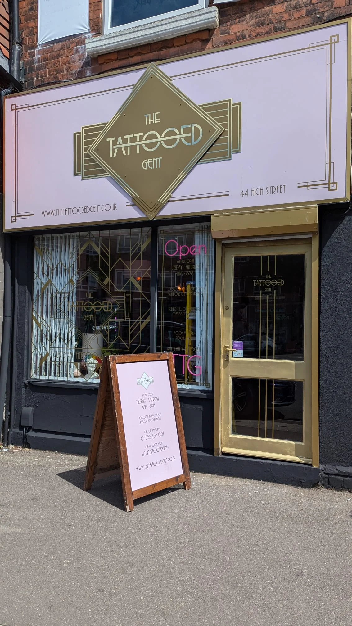 The Tattooed Gent tattoo shop in Birmingham, ENG