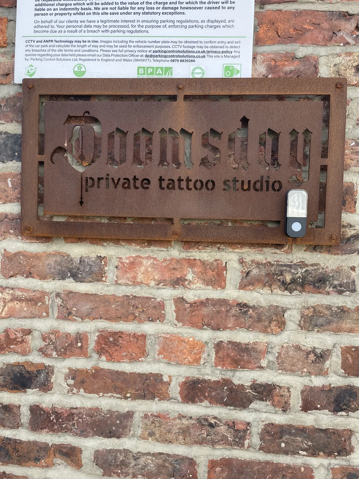 Doomsday private tattoo studio tattoo shop in Sunderland, ENG
