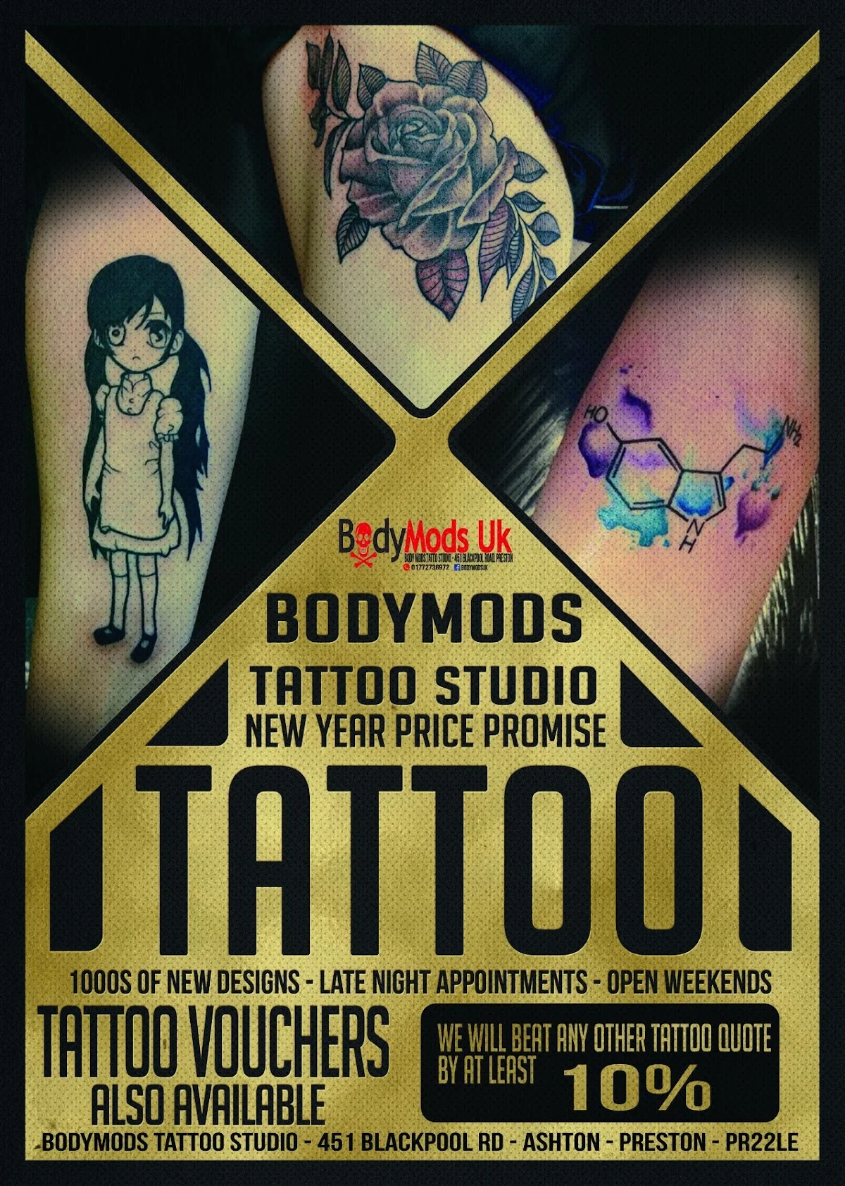 Body Mods Tattoo Studio tattoo shop in Preston, ENG