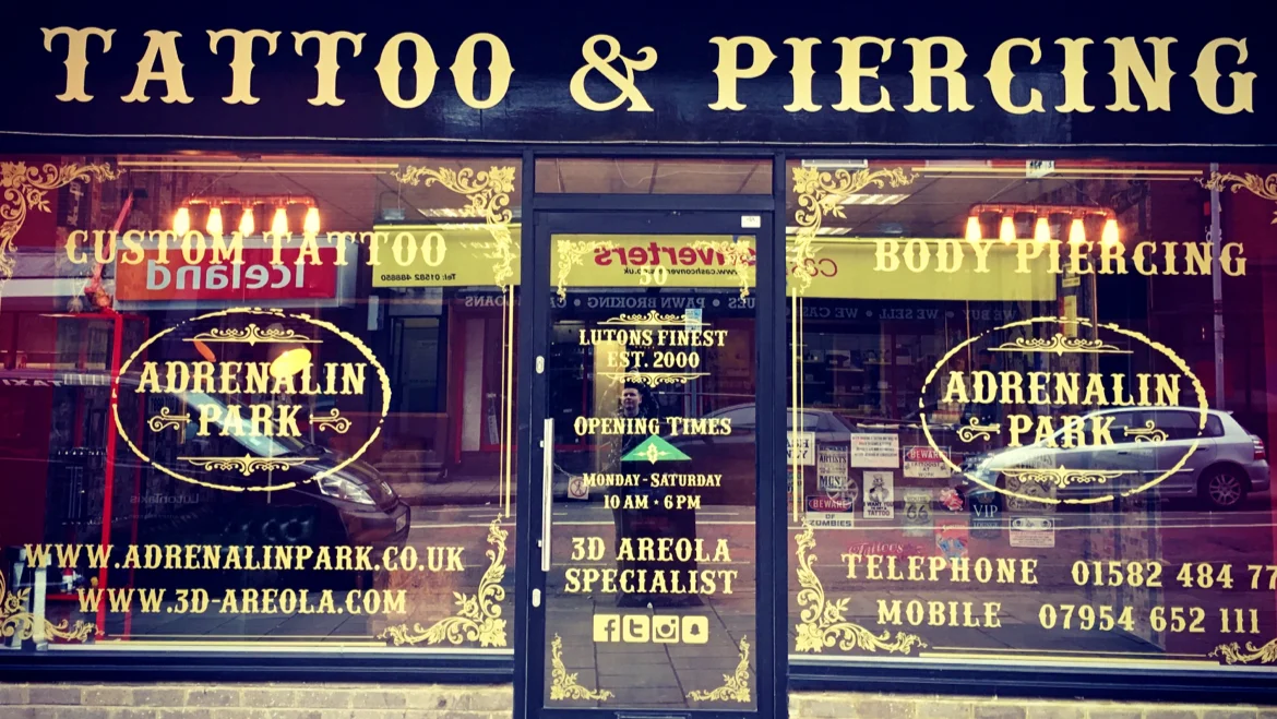 Adrenalin Park Tattoos & Piercings tattoo shop in Luton, ENG