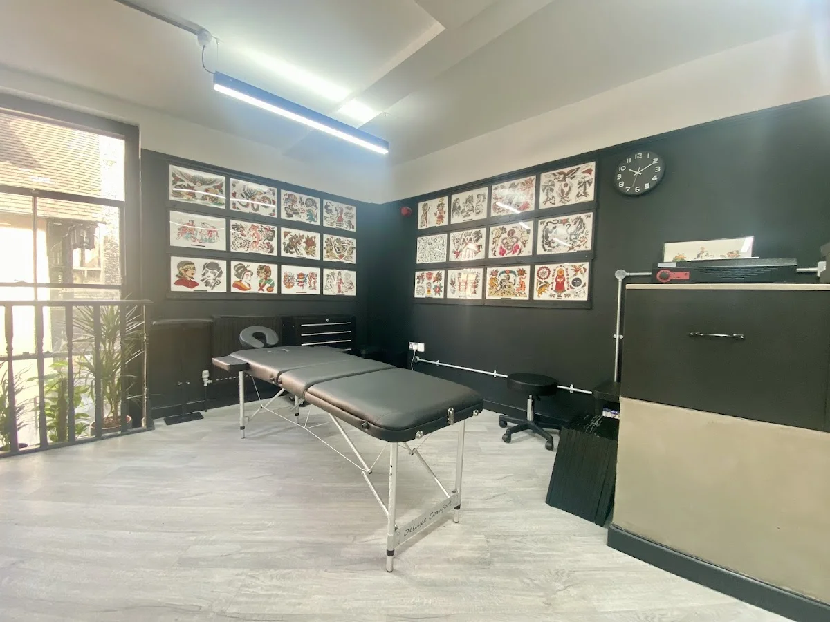 Black plague tattoo tattoo shop in Norwich, ENG