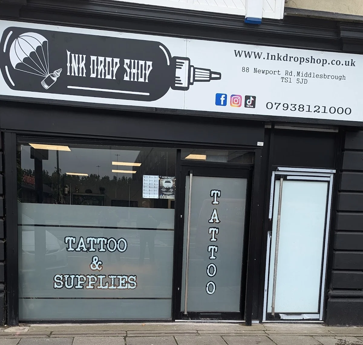 Ink drop Shop ltd tattoo shop in Middlesbrough, ENG