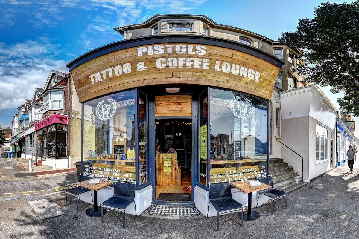 Pistols tattoo and coffee shop tattoo shop in Eastbourne, ENG