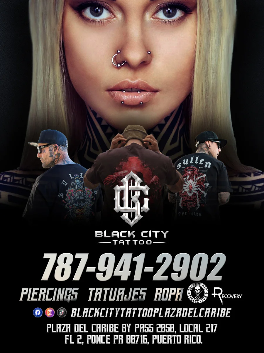 Black City Tattoo & Body Piercing tattoo shop in Ponce, PR