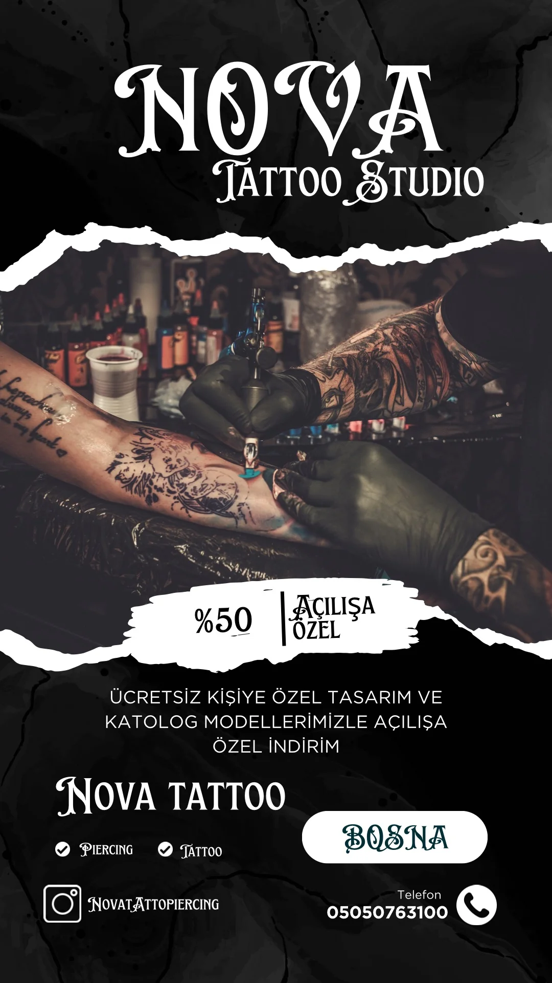 Nova tattoo piercing tattoo shop in Konya