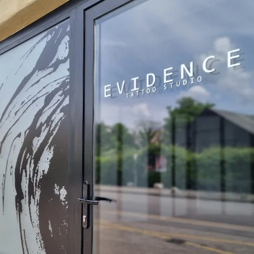 Evidence tattoo studio photo
