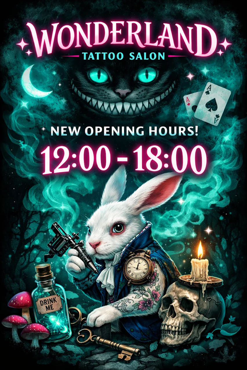 Wonderland ink & piercing tattoo shop in Dun Laoghaire