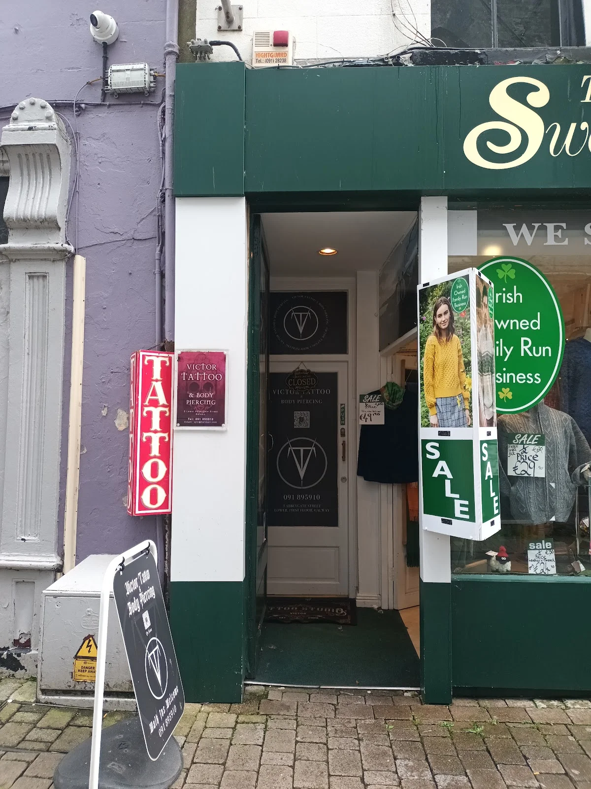 Victor Tattoo and Body Piercing tattoo shop in Gaillimh
