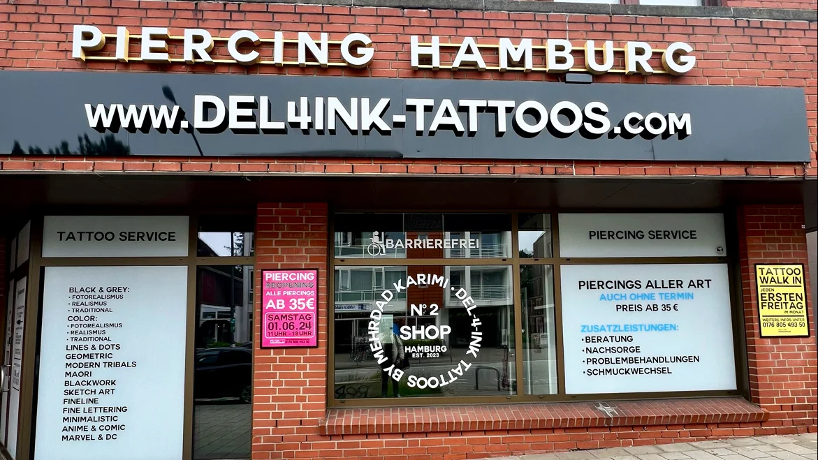 Del-4-Ink Piercings & Tattoos Hamburg tattoo shop in Hamburg-Nord, HH