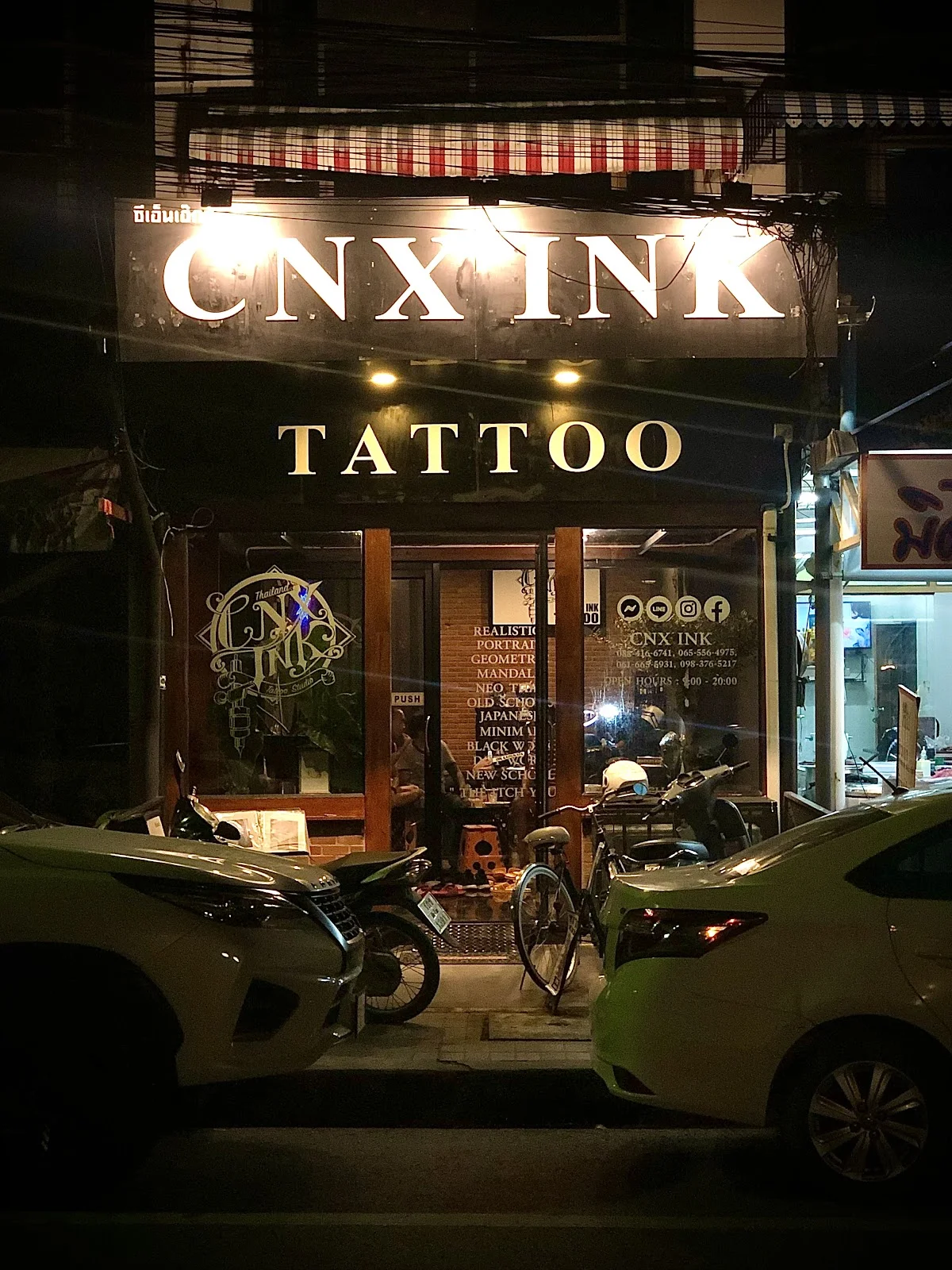 CNX INK tattoo shop in Chiang Mai