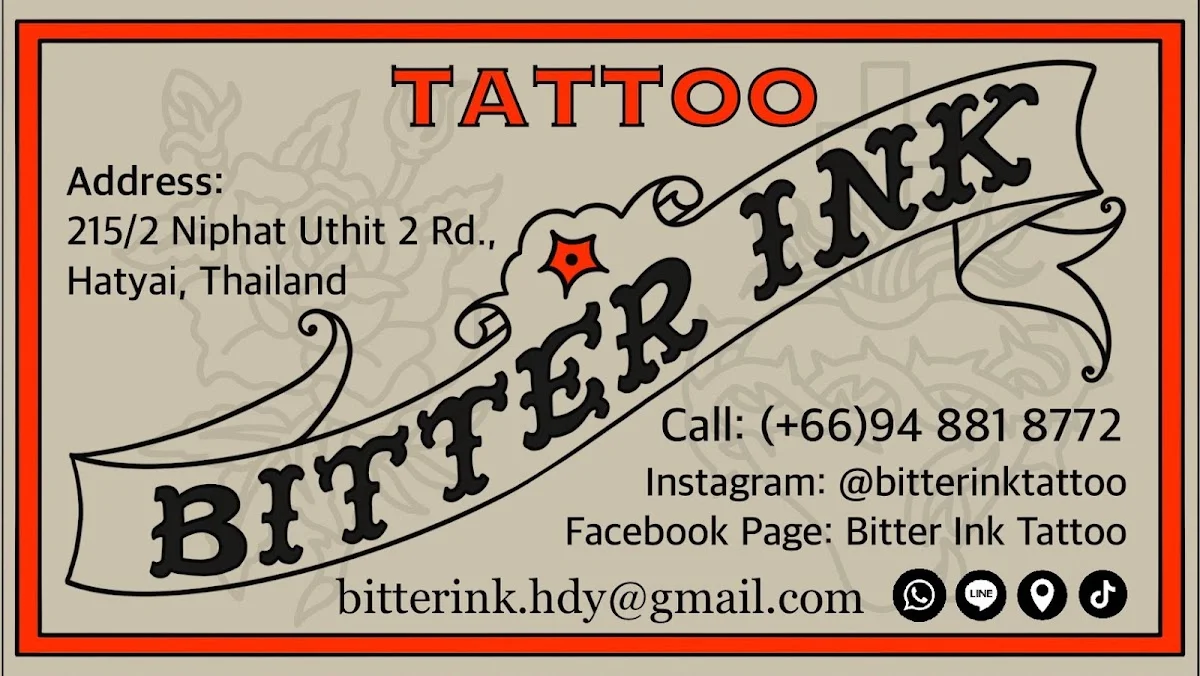 Bitter Ink Tattoo tattoo shop in Hat Yai