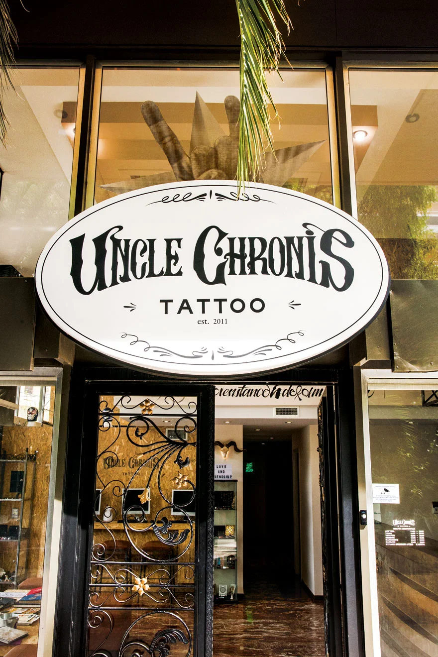 Uncle Chronis Tattoo and Body piercing tattoo shop in Athens