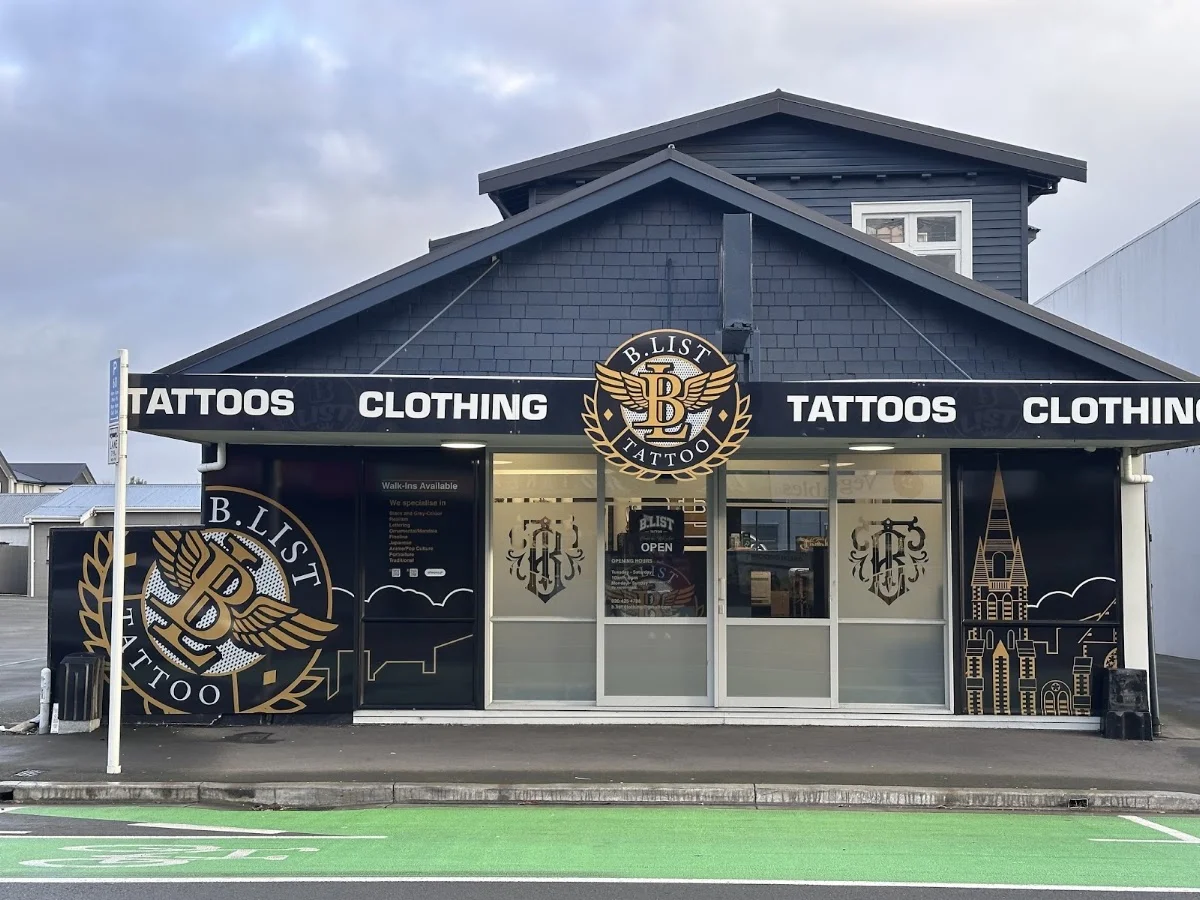 B.List Tattoo Studio tattoo shop in Christchurch
