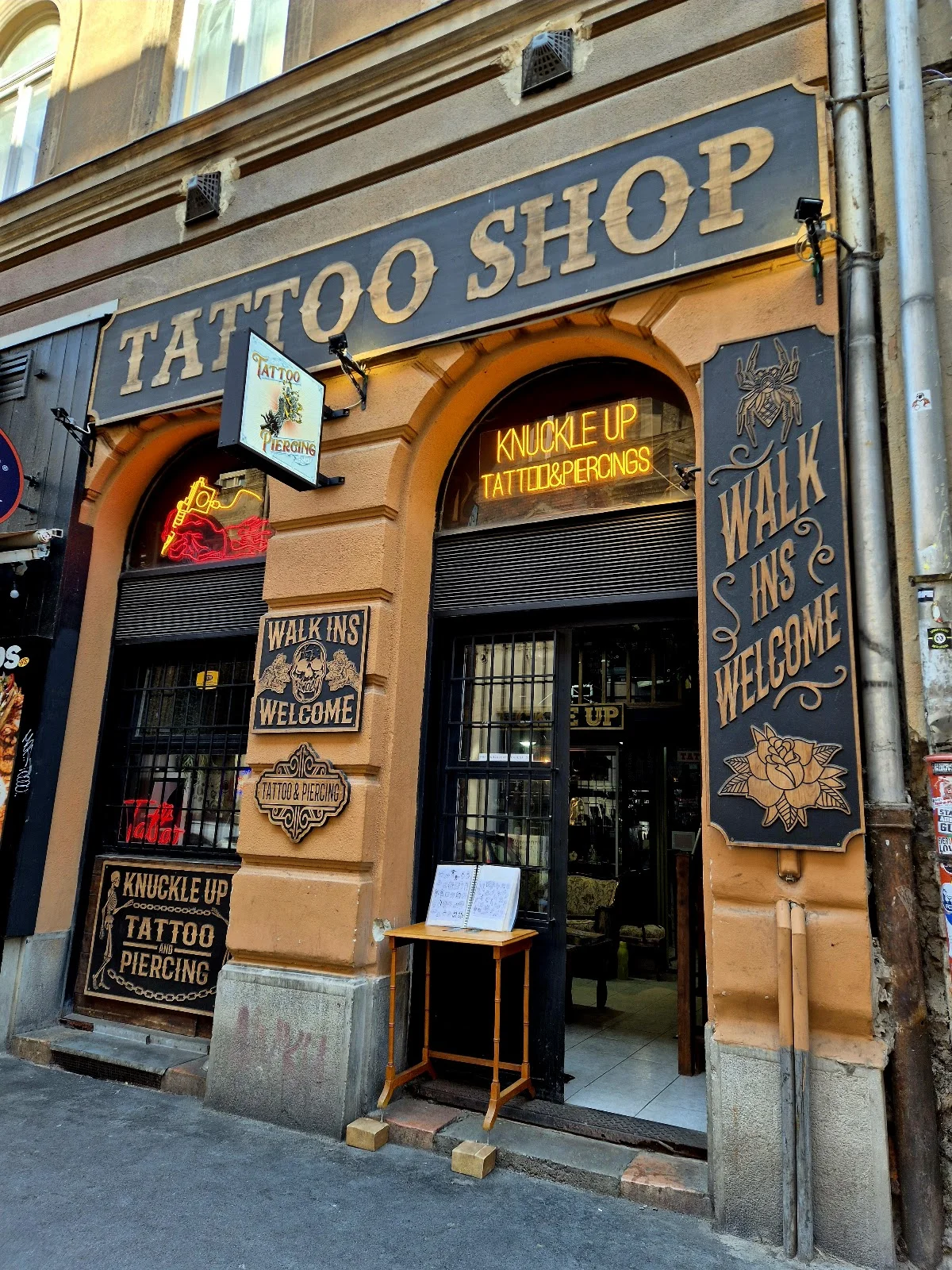Knuckle Up Budapest Tattoos and Piercings tattoo shop in Budapest