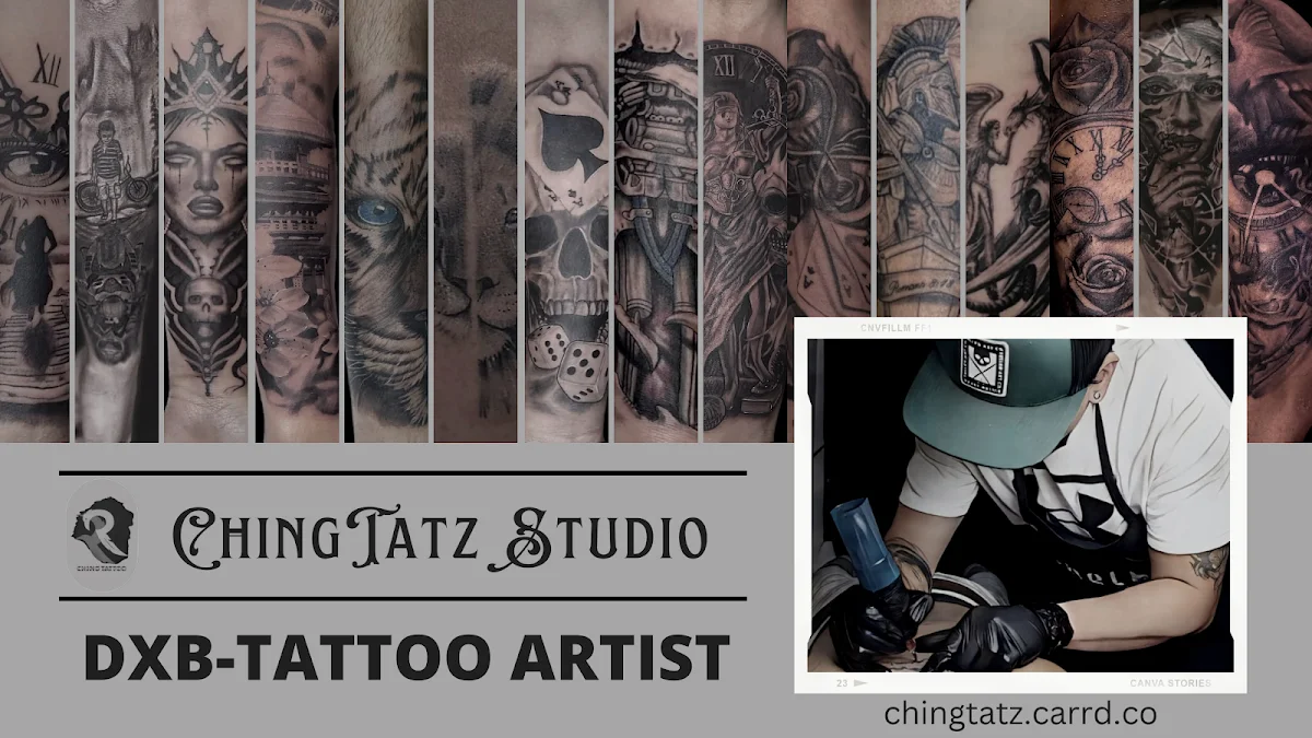 Dubai Tattoo by Chingtatz tattoo shop in Sharjah